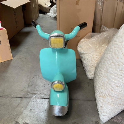 Turquoise Scooter Life Size Statue F0137-3455-A