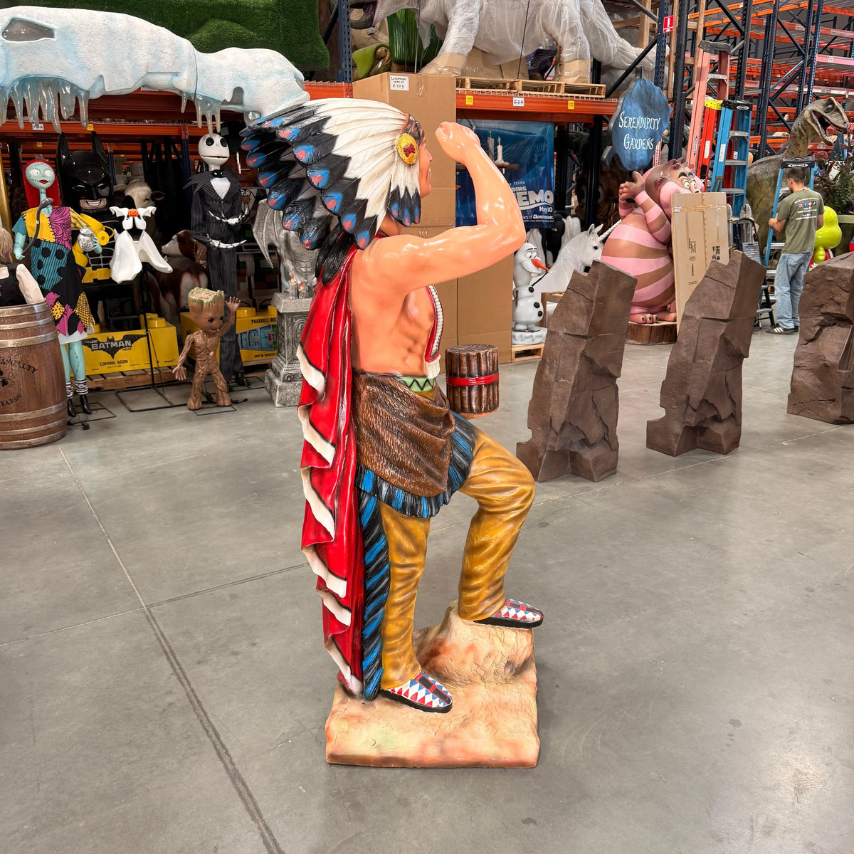 Tobacco Indian Chief Cigar Store Life Size Statue LS241-3459-A