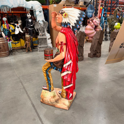 Tobacco Indian Chief Cigar Store Life Size Statue LS241-3459-A