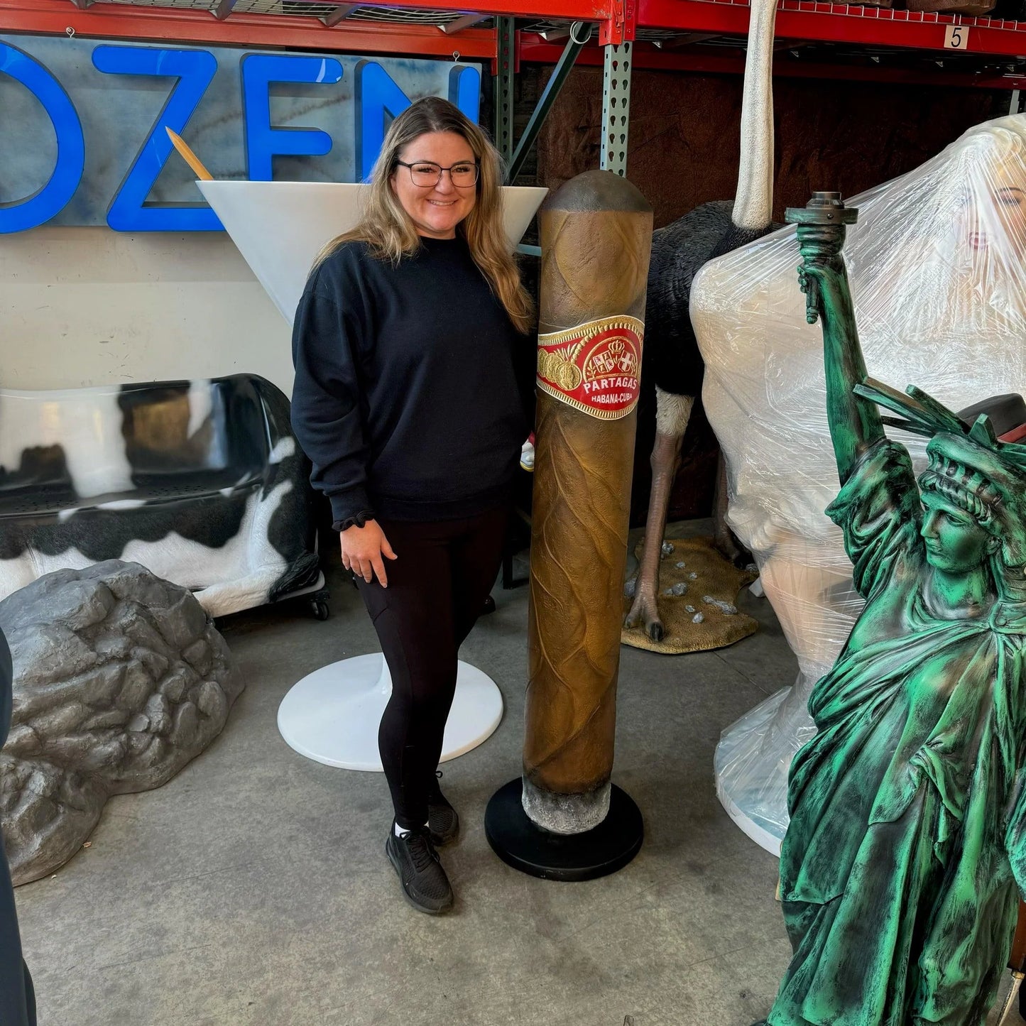 Cigar Prop Over Size Statue