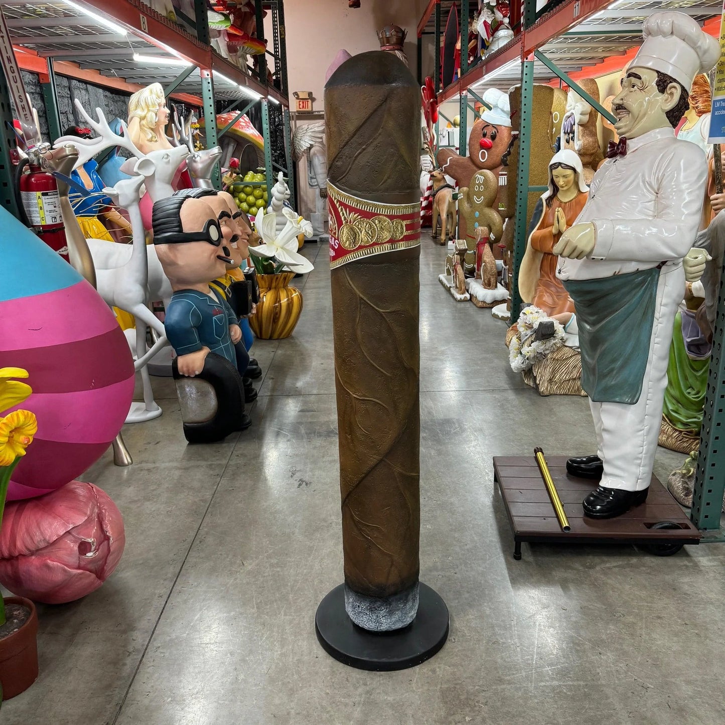 Cigar Prop Over Size Statue