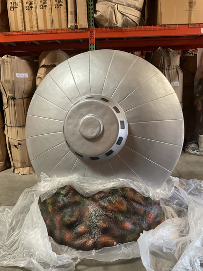 Large Crashed Alien Space Ship UFO Statue