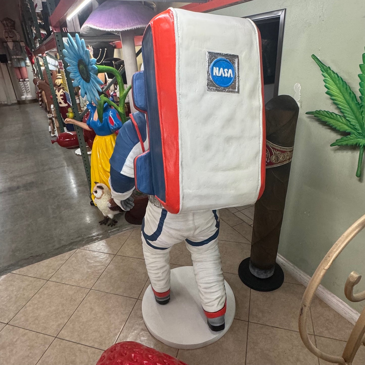 Modern Astronaut Walking Life Size Statue