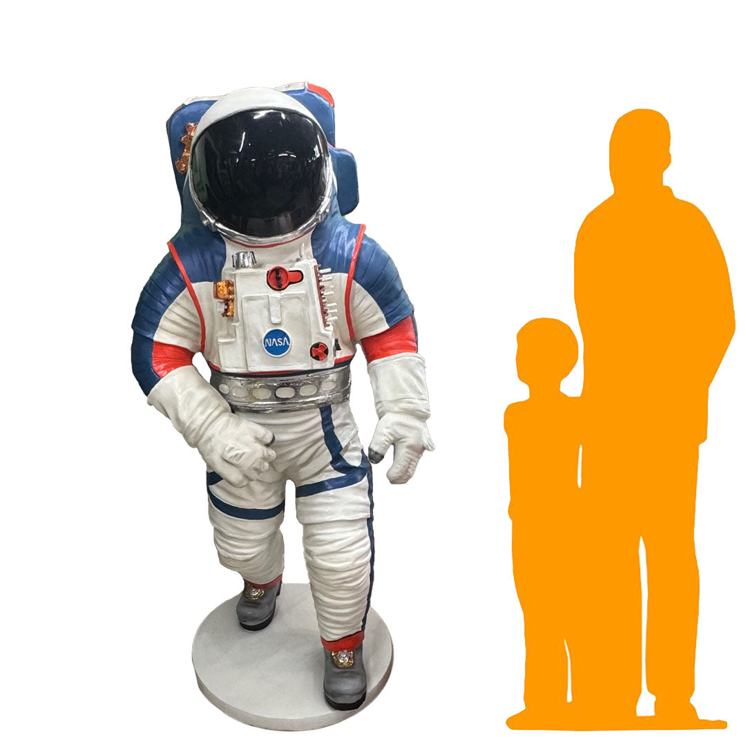 Modern Astronaut Walking Life Size Statue
