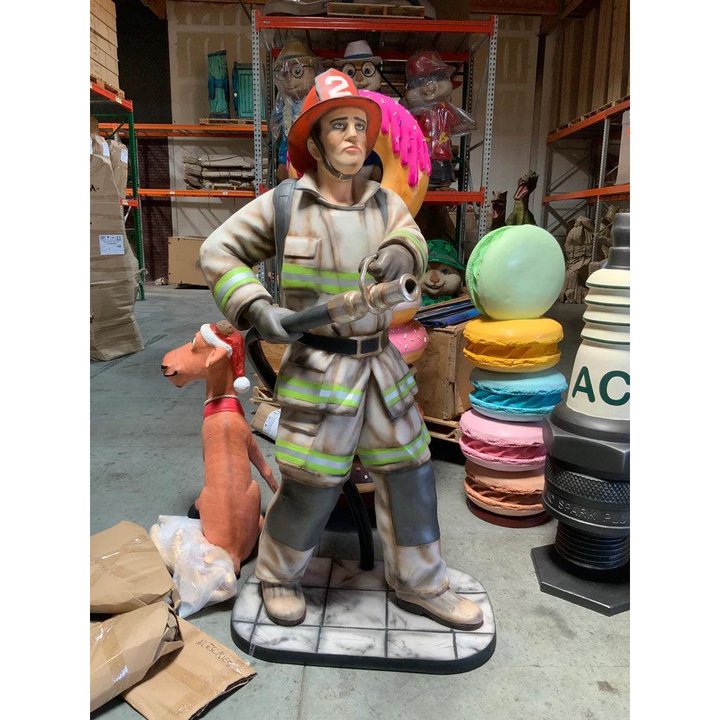 Fire Fighter Life Size Statue