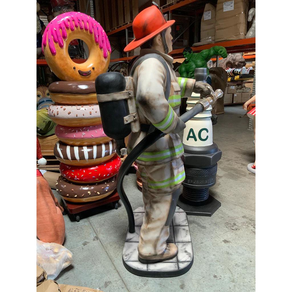 Fire Fighter Life Size Statue