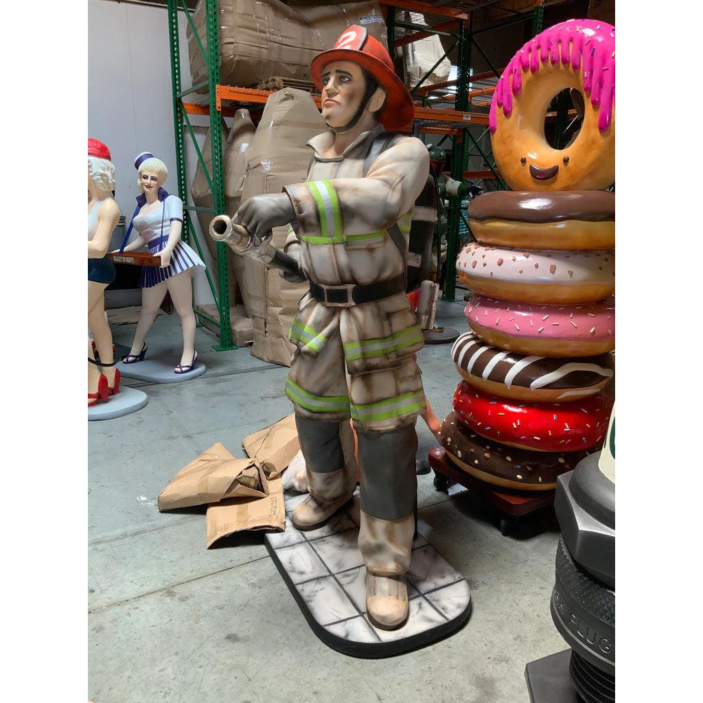 Fire Fighter Life Size Statue