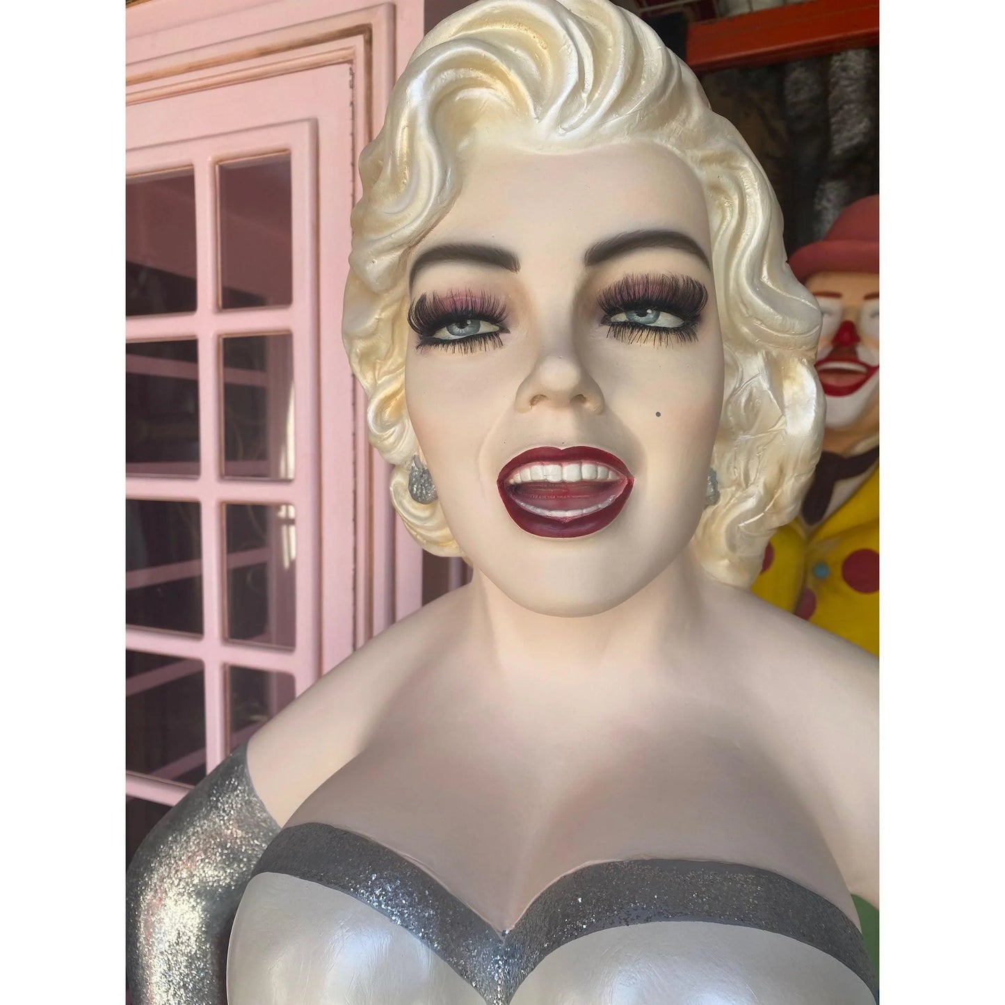Actress In Silver Statue