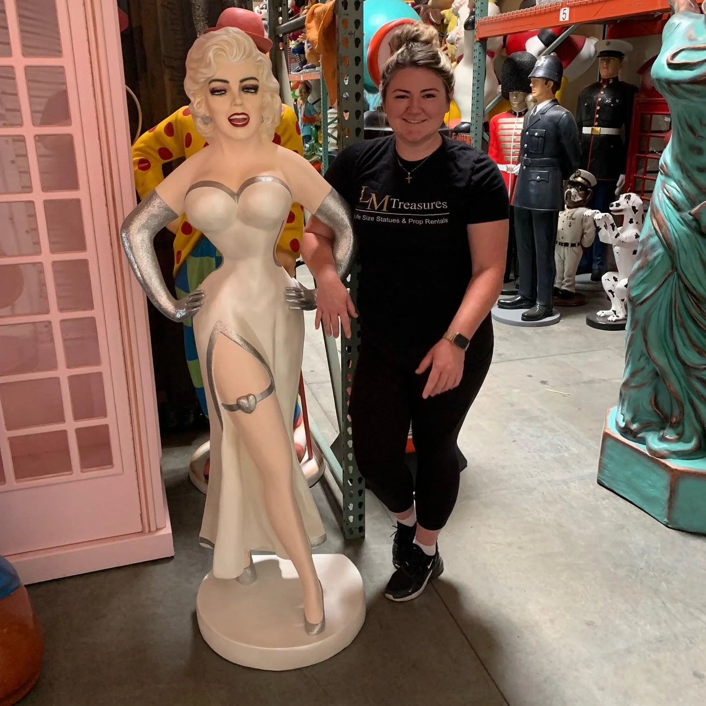 Actress In Silver Statue