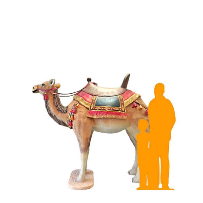 Standing Camel With Saddle Life Size Statue