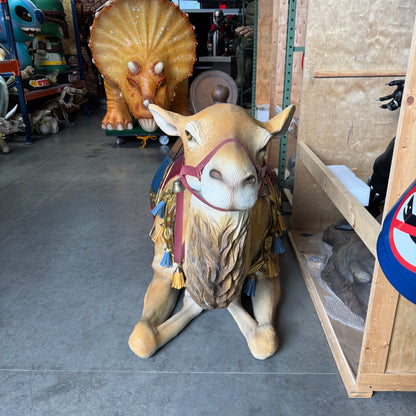 Laying Camel With Saddle Life Size Statue