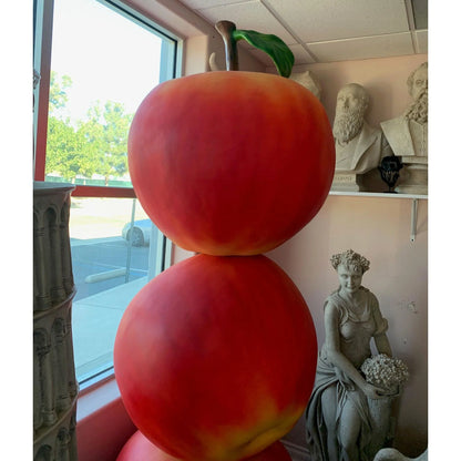 Jumbo Red Apple Tower Over Sized Statue