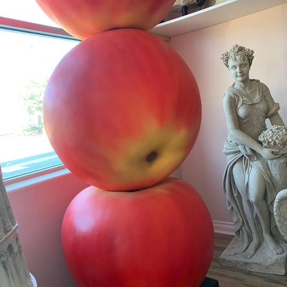 Jumbo Red Apple Tower Over Sized Statue