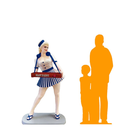 Blue Usherette Statue