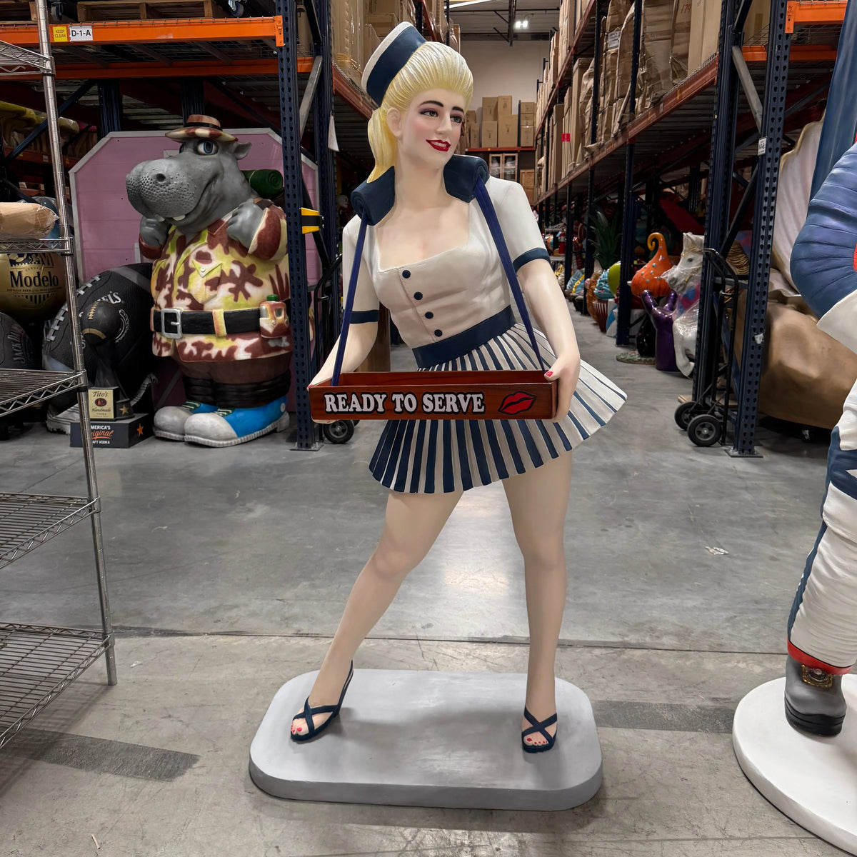 Blue Usherette Statue LS394B-3574-A