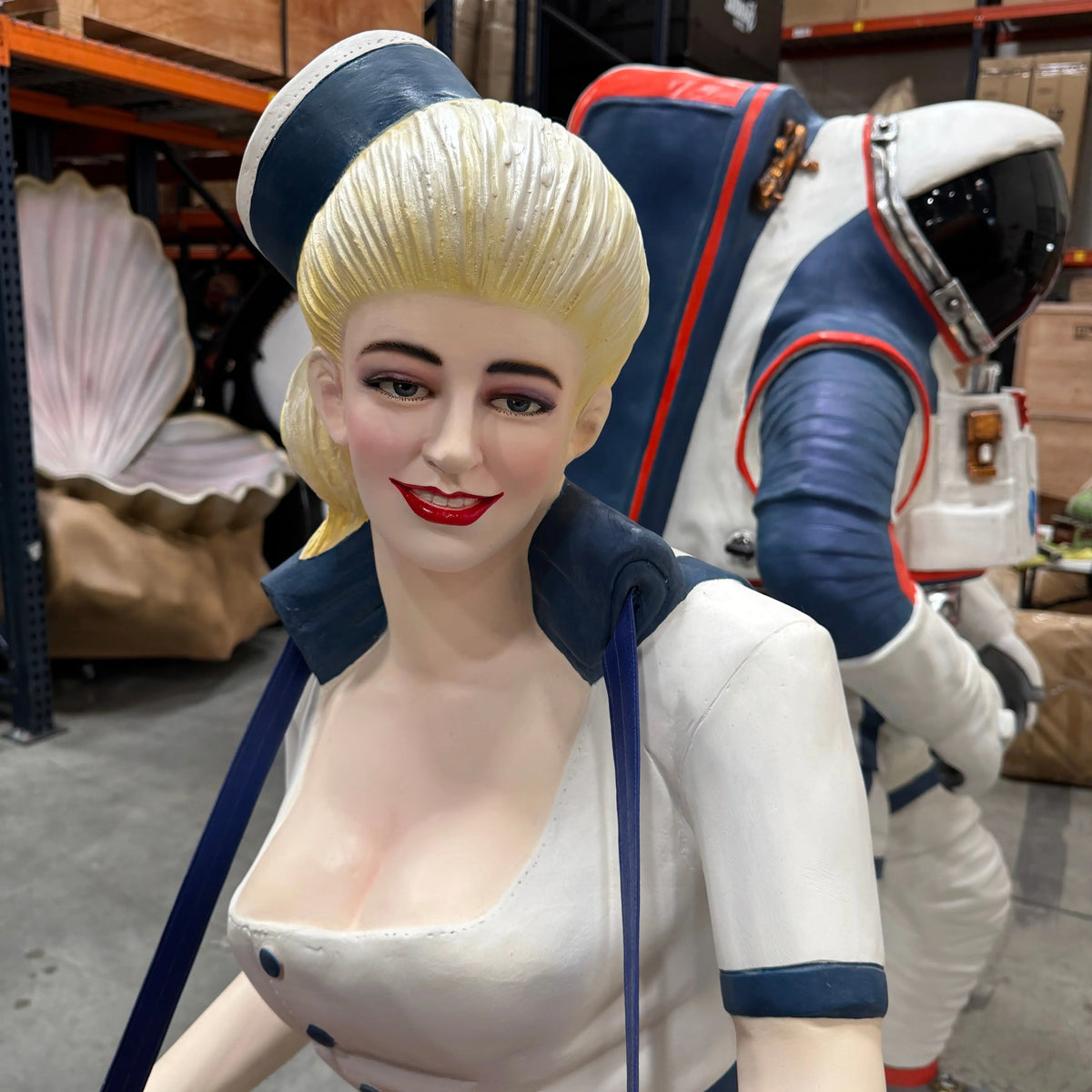 Blue Usherette Statue LS394B-3574-A