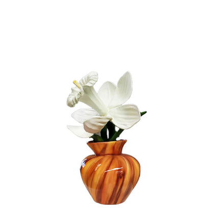 White Narcis Flower In Vase Statue