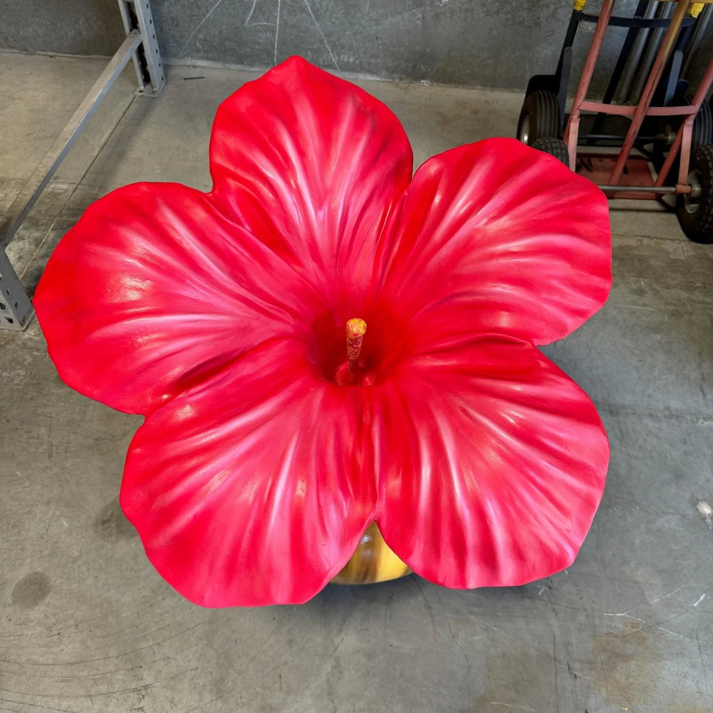 Hibiscus Flower In Vase Statue