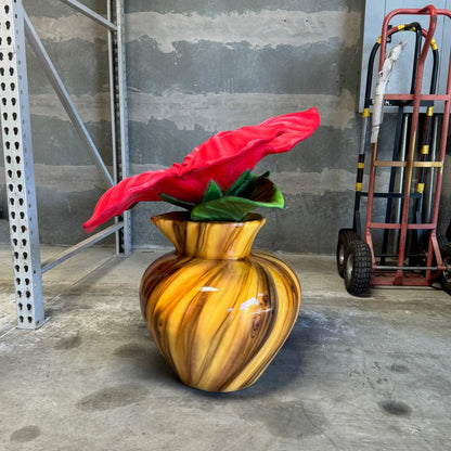 Hibiscus Flower In Vase Statue