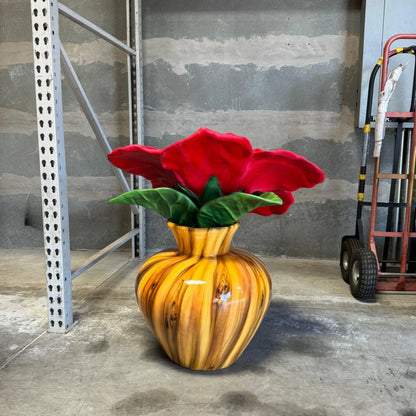 Hibiscus Flower In Vase Statue