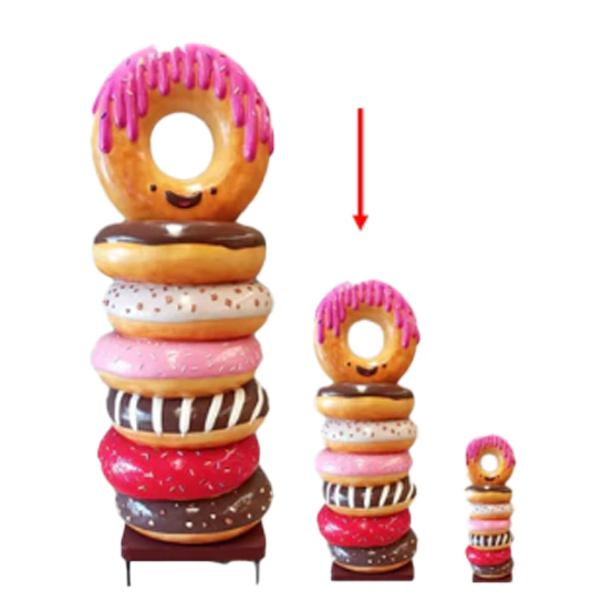 Medium Stacked Donuts Statue