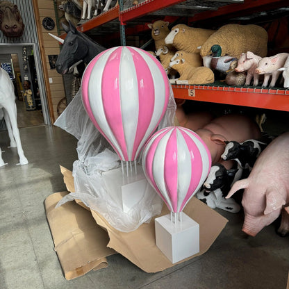 Large Pink Hot Air Balloon Statue