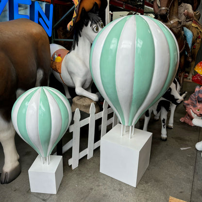 Large Green Hot Air Balloon Statue