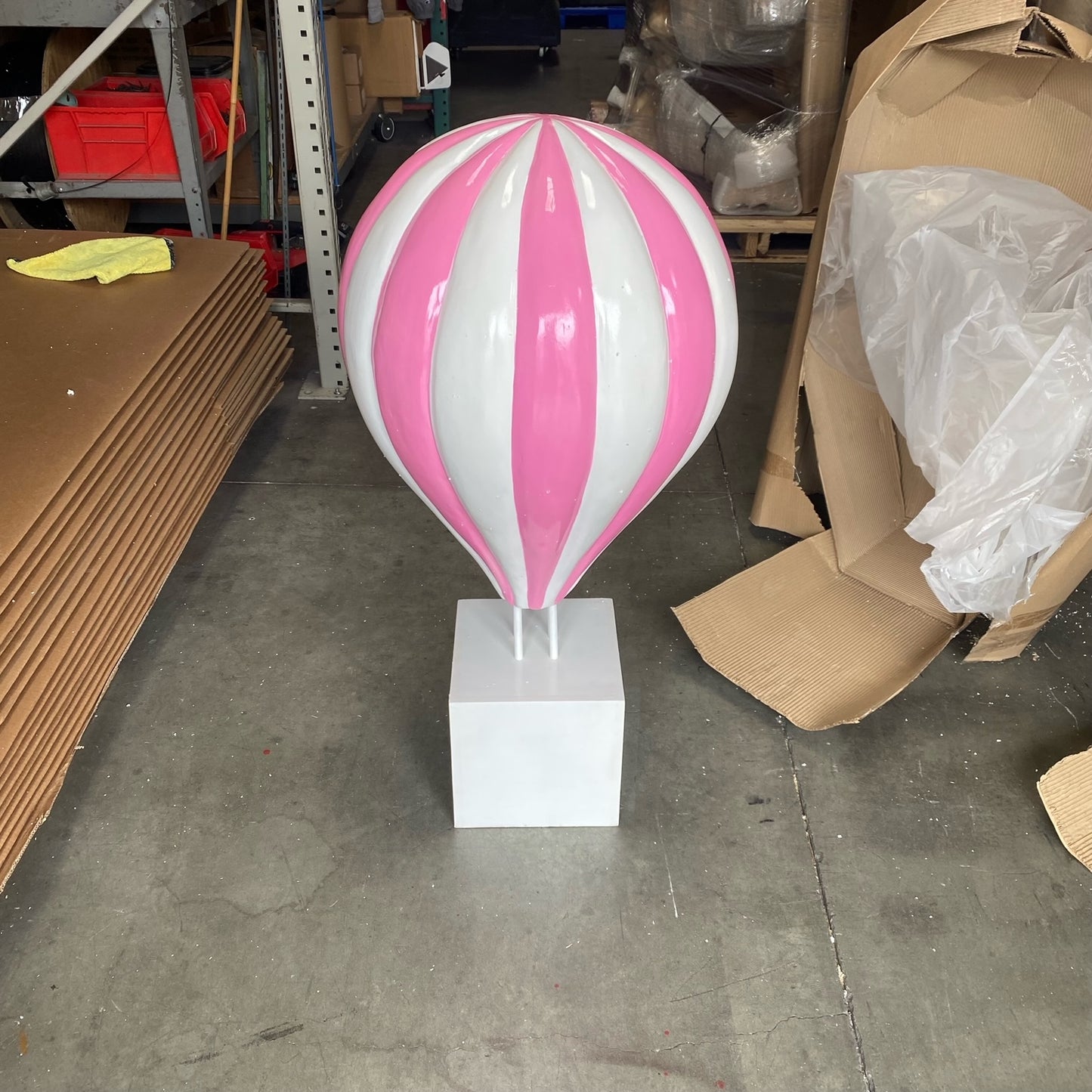 Small Pink Hot Air Balloon Statue