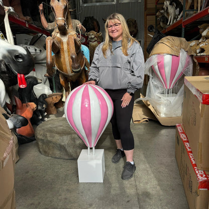 Small Pink Hot Air Balloon Statue