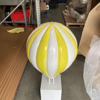 Small Yellow Hot Air Balloon Statue