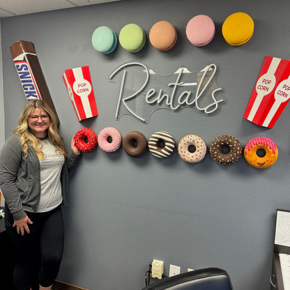 Small Striped Donut Statue