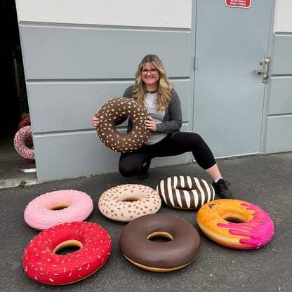 Medium Striped Donut Statue