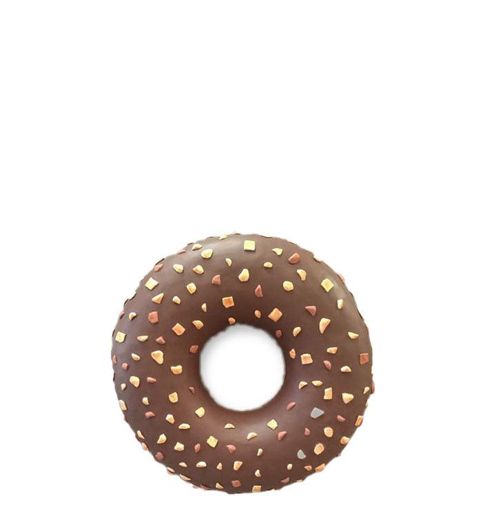 Large Chocolate Donut With Nuts Statue - LM Treasures Prop Rentals 