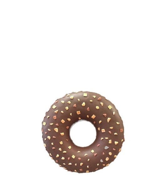 Medium Chocolate Donut With Nuts Statue - LM Treasures Prop Rentals 