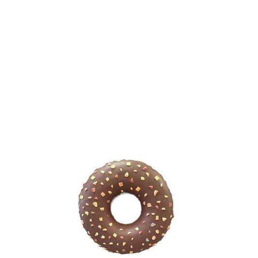 Small Chocolate Donut With Nuts Statue - LM Treasures Prop Rentals 
