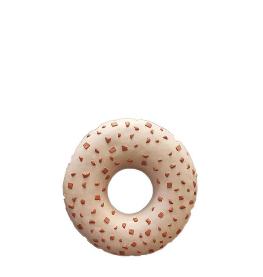 Large Vanilla Donut With Nuts Statue - LM Treasures Prop Rentals 