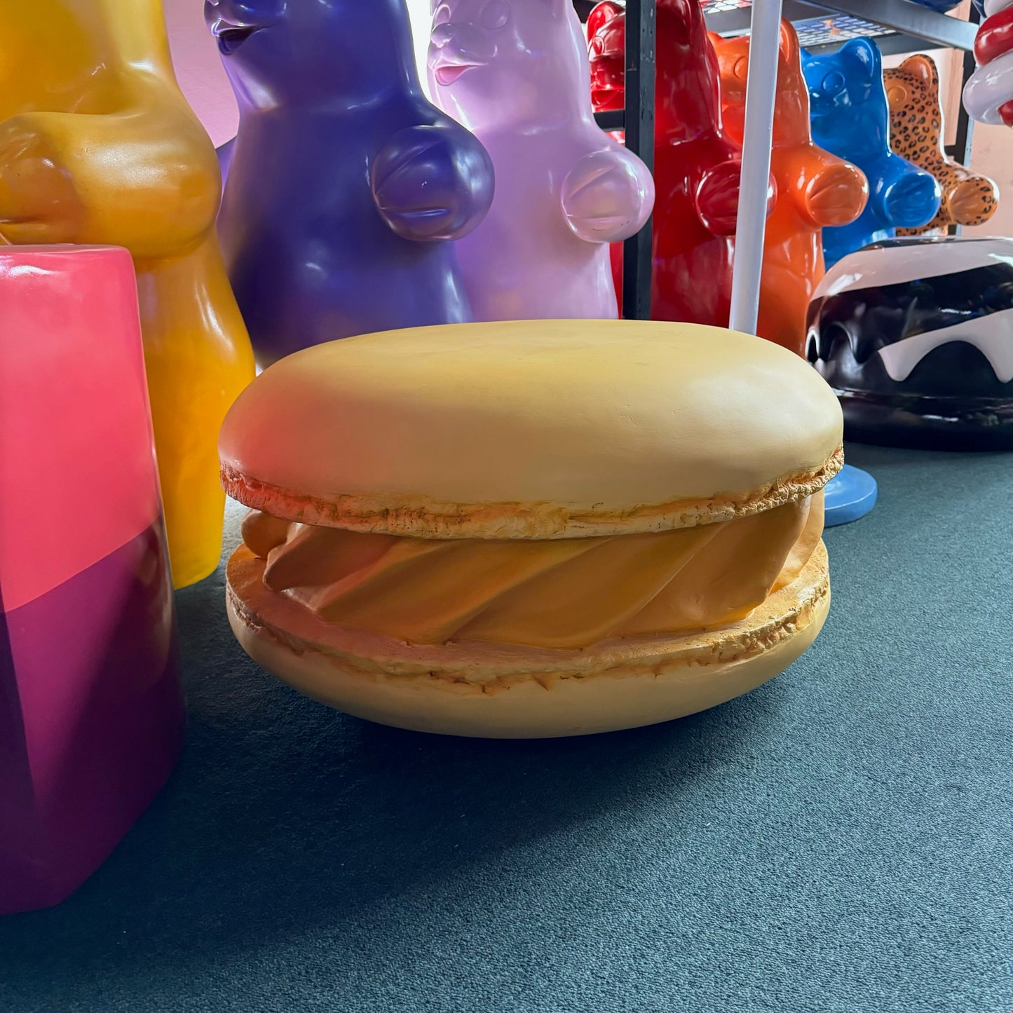 Large Yellow Macaroon Statue