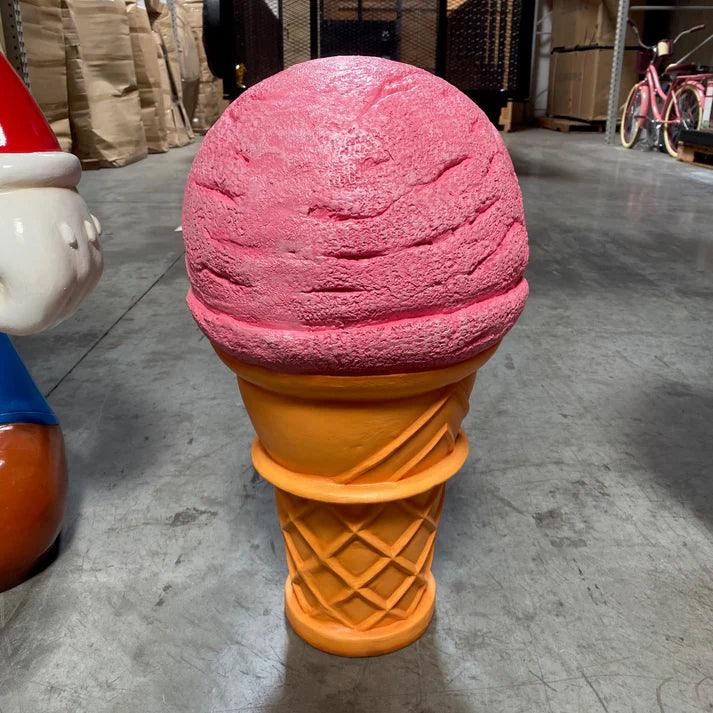 Small One Scooped Ice Cream Statue - LM Treasures Prop Rentals 