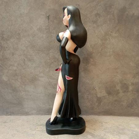 Scary Jessica In Black Life Size Statue