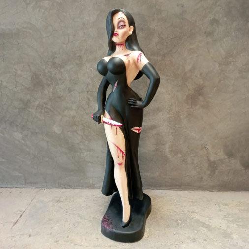 Scary Jessica In Black Life Size Statue