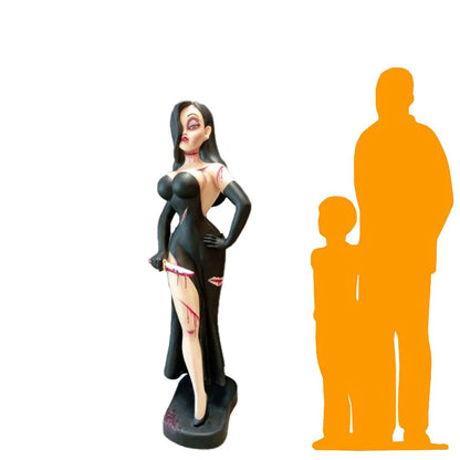 Scary Jessica In Black Life Size Statue