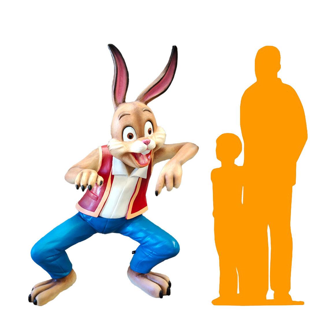 Funny Bunny Rabbit Father Statue
