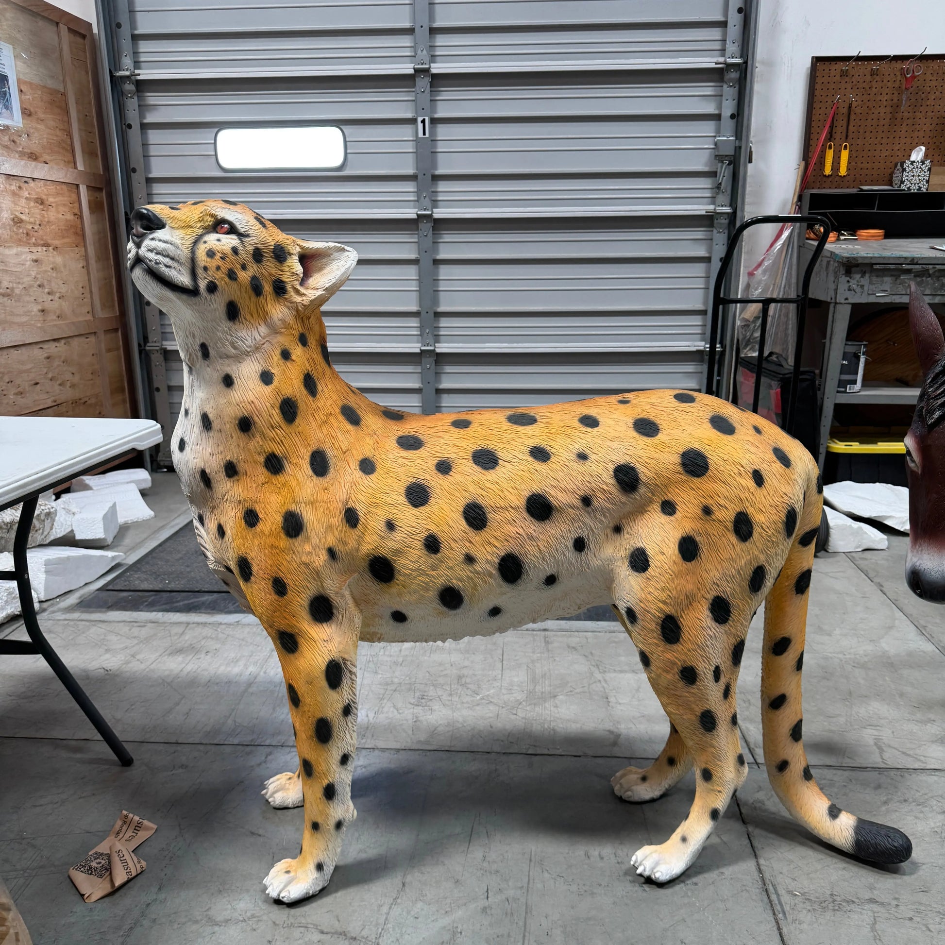 Cheetah Looking Up Statue A0537-3682-A