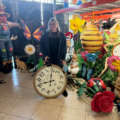 Giant Round Clock Statue