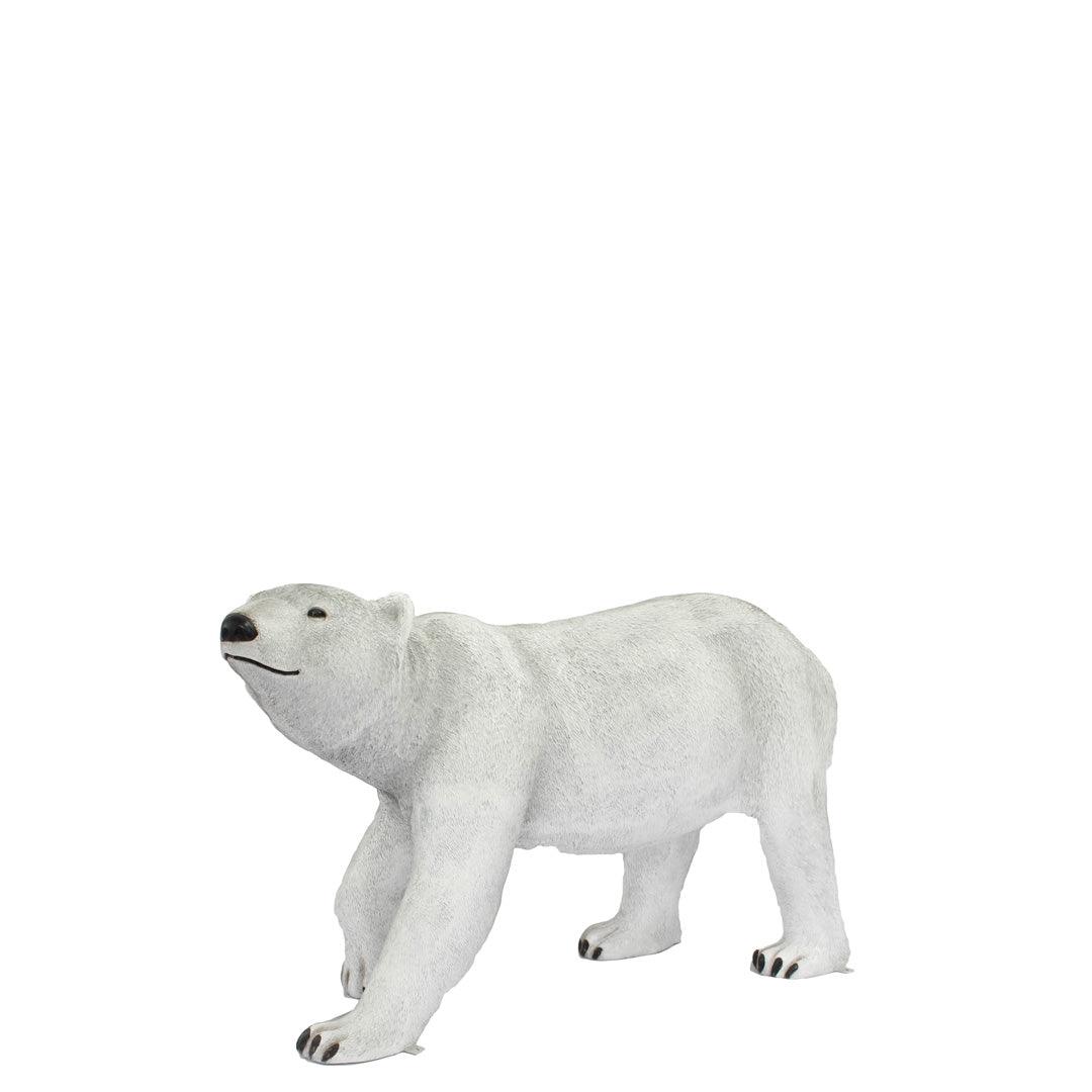 Walking Polar Bear Head Up Statue - LM Treasures Prop Rentals 