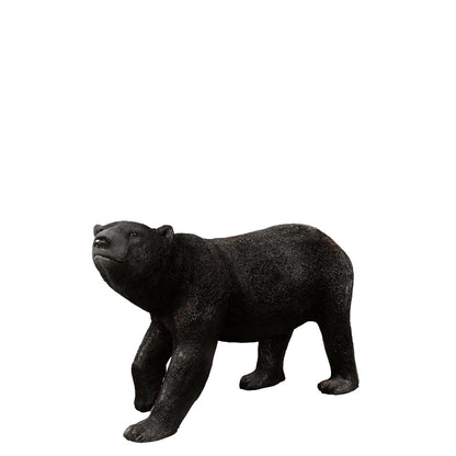 Walking Black Bear Head Up Statue