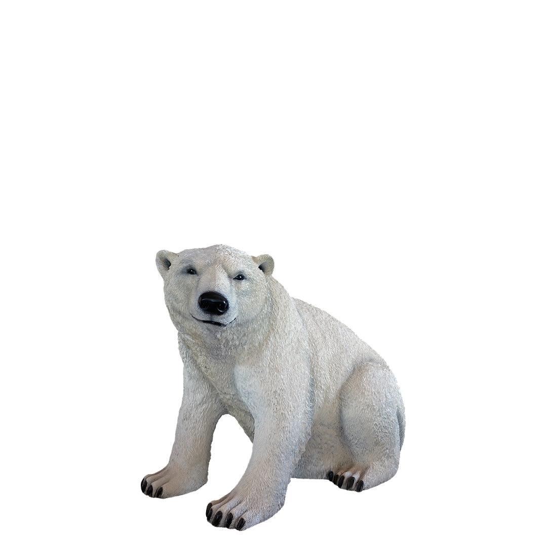 Sitting Polar Bear Statue