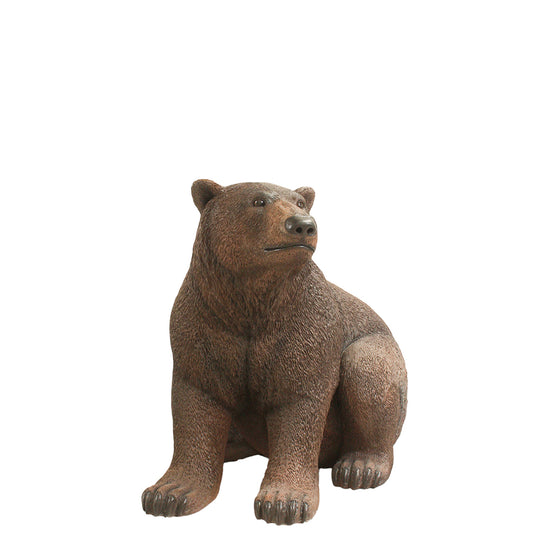 Sitting Light Brown Bear Statue