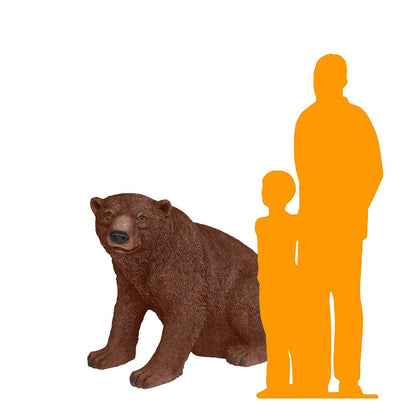 Sitting Brown Bear Statue - LM Treasures Prop Rentals 