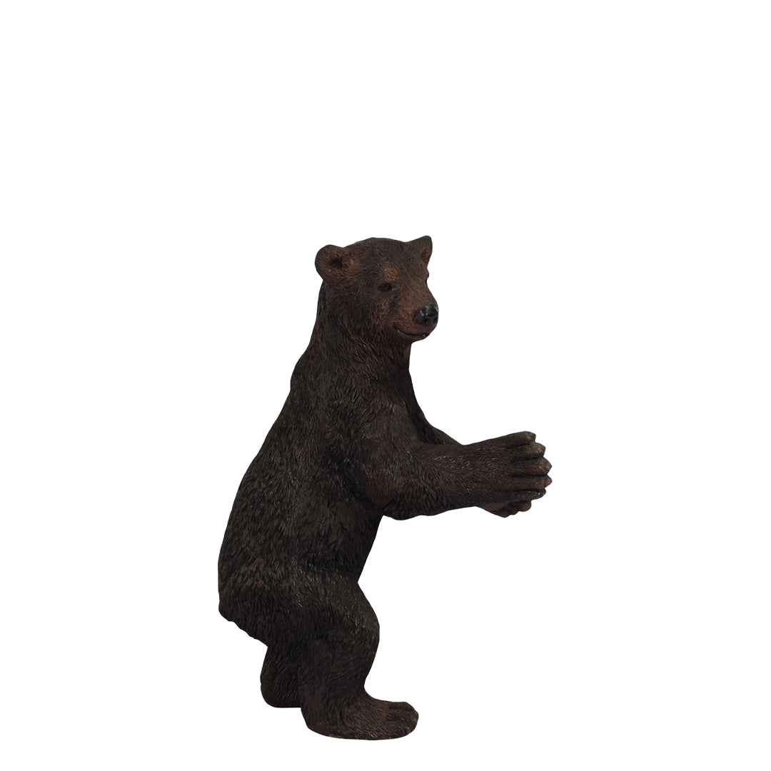 Standing Baby Cub Black Bear Statue